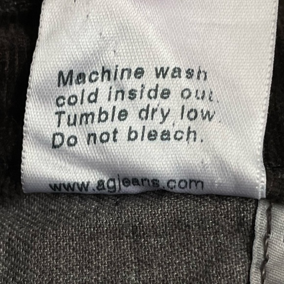 AG ADRIANO GOLDSCHMIED THE STEVIE ANKLE SLIM STRAIGHT LEG BLACK VELVET JEANS 27R - Picture 7 of 12